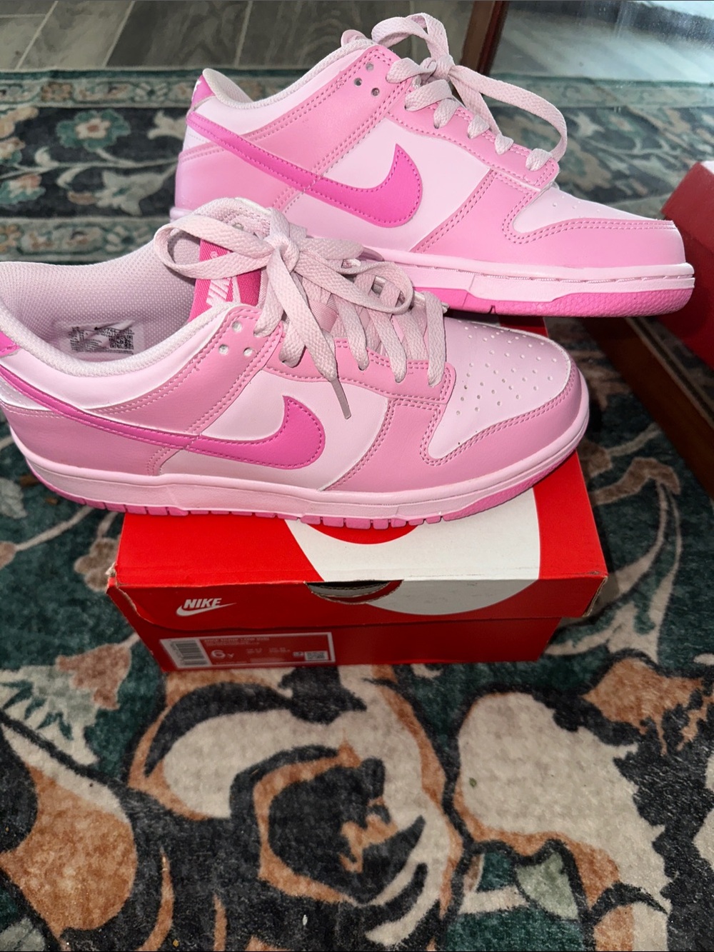 Nike Kid’s Low-Top Sneakers in Light and Hot Pink